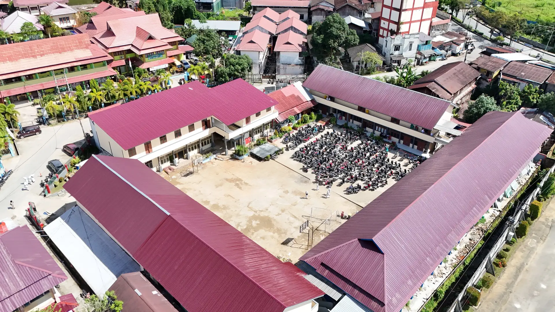 Pemandangan udara SMKN 5 Samarinda