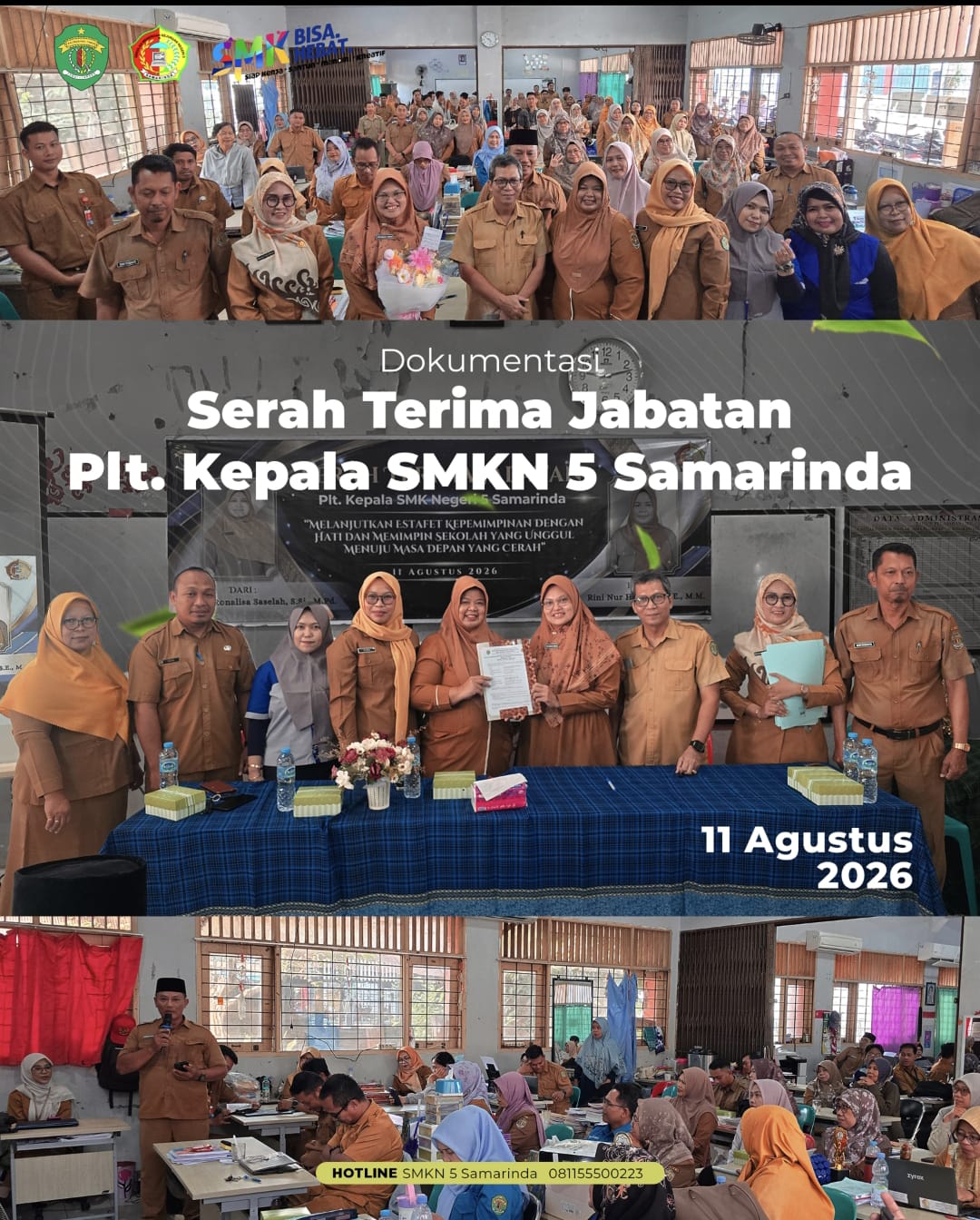 Estafet Kepemimpinan Menuju Masa Depan Cerah: Serah Terima Jabatan Plt. Kepala SMKN 5 Samarinda