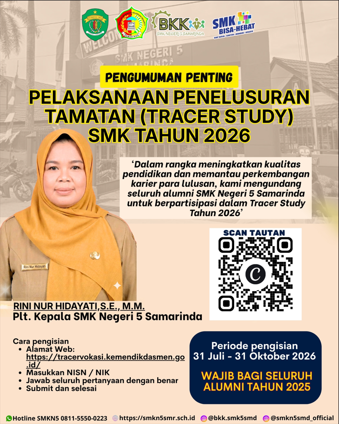 Panggilan Kepada Alumni 2025! Mari Berkontribusi Tingkatkan Mutu Sekolah Melalui Tracer Study 2026